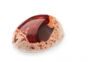 Red opal gemstone