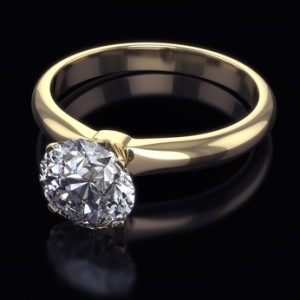 Diamond golden ring