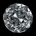 round diamond – isolated on black background with clipping path