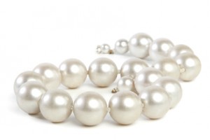 Pearl necklaces need to be restrung regularly. 