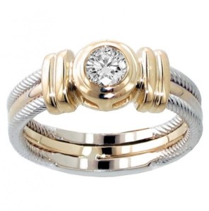 bezel set diamond ring