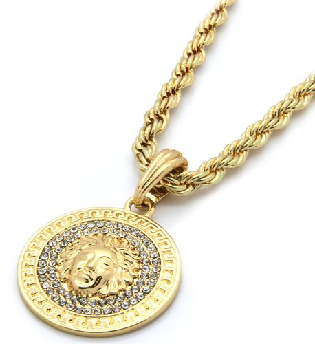 1606 gold plated pendant chain necklace1